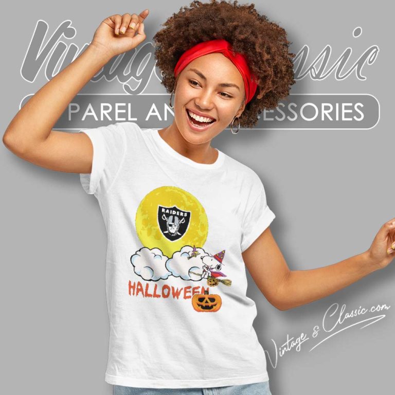 Las Vegas Raiders Snoopy Halloween Women TShirt Las Vegas Raiders Snoopy Halloween Women TShirt