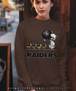 Las Vegas Raiders Snoopy Woodstock Team Walking Shirt
