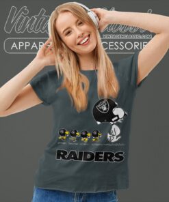 Las Vegas Raiders Snoopy Woodstock Team Walking Women T shirt
