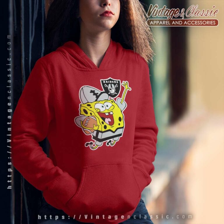 Las Vegas Raiders Spongebob Football Hoodie Las Vegas Raiders Spongebob Football Hoodie