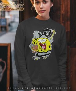 Las Vegas Raiders Spongebob Football Sweatshirt