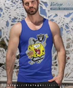 Las Vegas Raiders Spongebob Football Tank Top Racerback