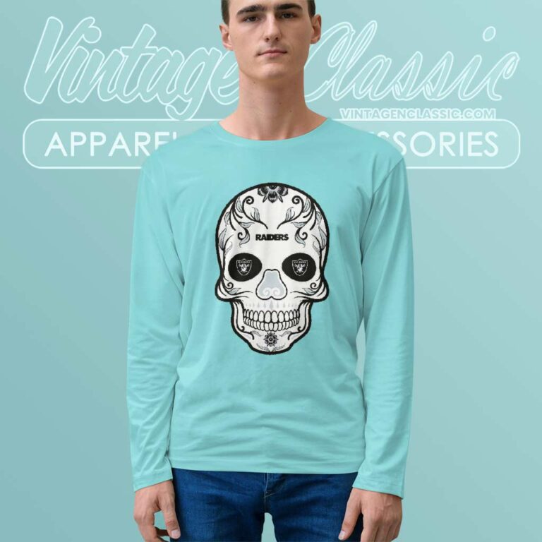 Las Vegas Raiders Sugar Skull Long Sleeve Tee Las Vegas Raiders Sugar Skull Long Sleeve Tee