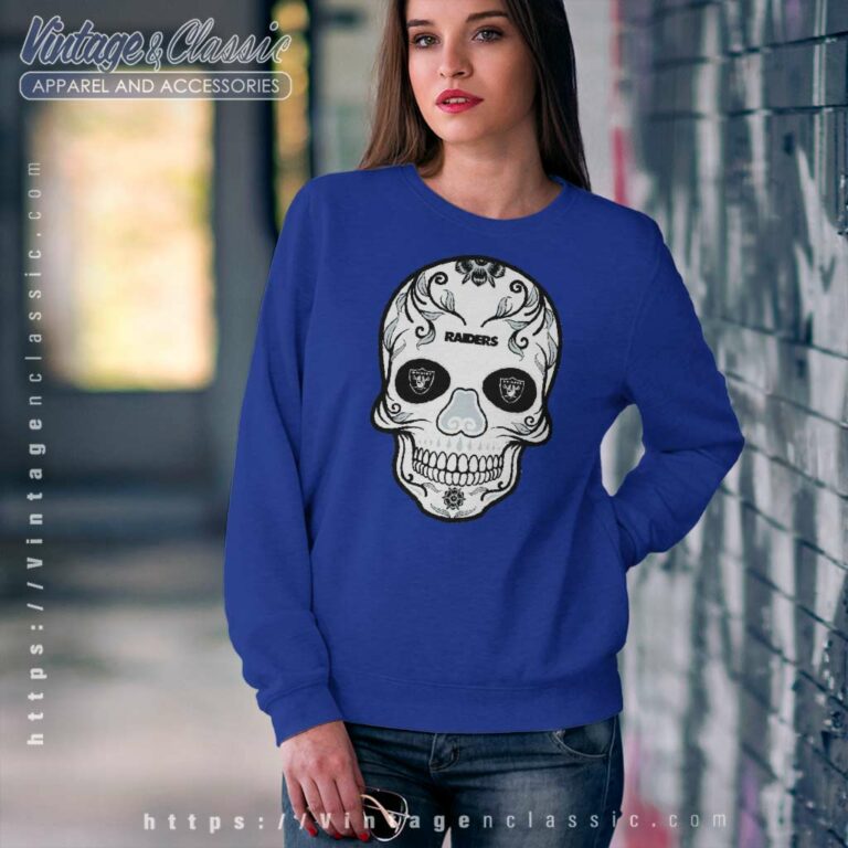 Las Vegas Raiders Sugar Skull Sweatshirt Las Vegas Raiders Sugar Skull Sweatshirt