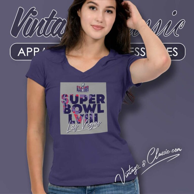Las Vegas Raiders Super Bowl Lviii Nfl V Neck TShirt Las Vegas Raiders Super Bowl Lviii Nfl V Neck TShirt