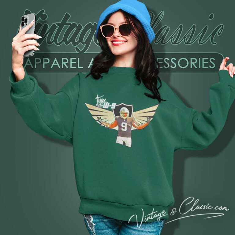 Las Vegas Raiders W9 Tyree Wilson Wings Sweatshirt Las Vegas Raiders W9 Tyree Wilson Wings Sweatshirt