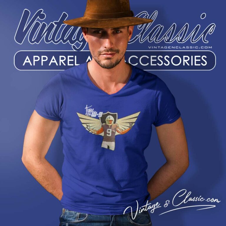 Las Vegas Raiders W9 Tyree Wilson Wings V Neck TShirt Las Vegas Raiders W9 Tyree Wilson Wings V Neck TShirt
