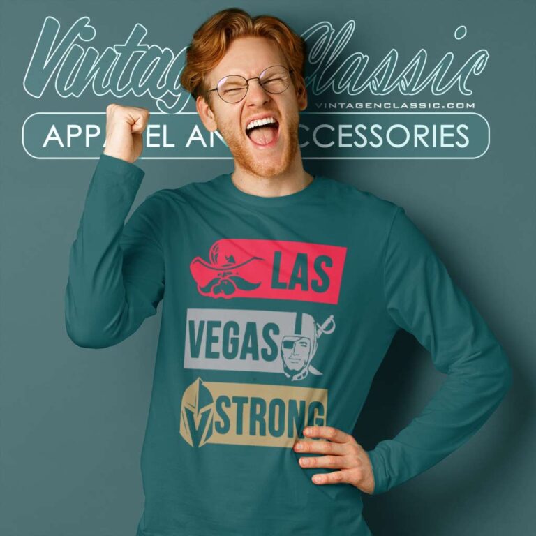 Las Vegas Strong Golden Knights Raiders Long Sleeve Tee Las Vegas Strong Golden Knights Raiders Long Sleeve Tee