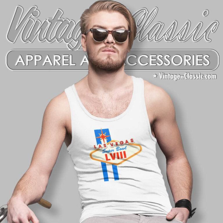 Las Vegas Super Bowl Lviii Football Tank Top Racerback Las Vegas Super Bowl Lviii Football Tank Top Racerback