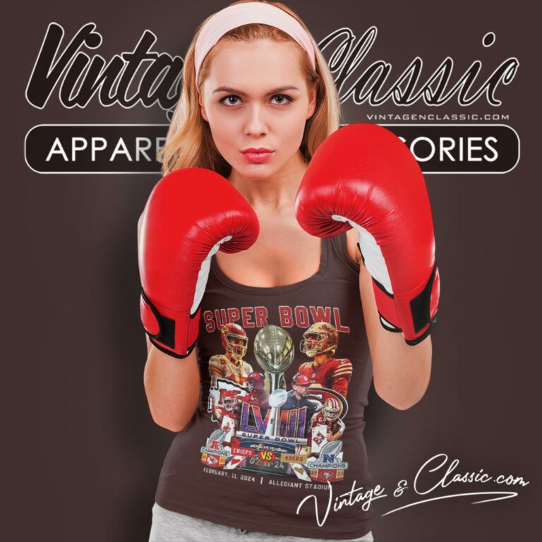 Las Vegas Super Bowl Lviii Kc Chiefs Vs 49ers Tank Top Racerback Las Vegas Super Bowl Lviii Kc Chiefs Vs 49ers Tank Top Racerback