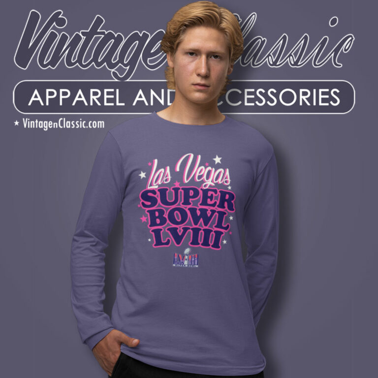 Las Vegas Super Bowl Lviii Logo Long Sleeve Tee Las Vegas Super Bowl Lviii Logo Long Sleeve Tee
