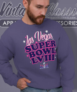 Las Vegas Super Bowl LVIII Logo Shirt 2 Las Vegas Super Bowl Lviii Logo Sweatshirt