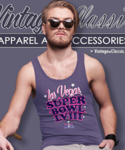 Las Vegas Super Bowl LVIII Logo Shirt 4 Las Vegas Super Bowl Lviii Logo Tank Top Racerback