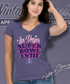 Las Vegas Super Bowl LVIII Logo Shirt 5 Las Vegas Super Bowl Lviii Logo V Neck TShirt