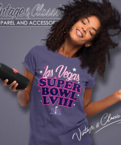 Las Vegas Super Bowl LVIII Logo Shirt 6 Las Vegas Super Bowl Lviii Logo Women T Shirt