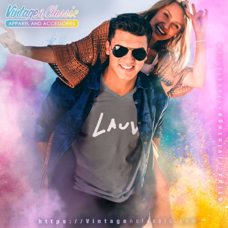 Lauv Logo Signature V Neck TShirt Lauv Logo Signature V Neck TShirt