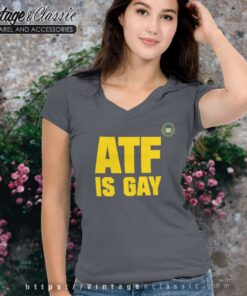 Law Enforcement Agency Atf Logo Shirt Atf Is Gay V Neck TShirt