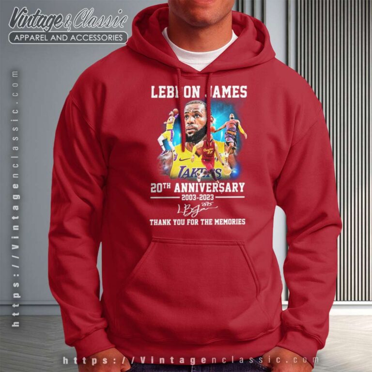 Lebron James 20th Anniversary 2003 2023 Hoodie Lebron James 20th Anniversary 2003 2023 Hoodie