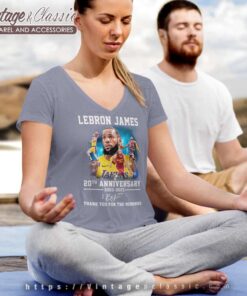 Lebron James 20th Anniversary 2003 2023 V Neck TShirt