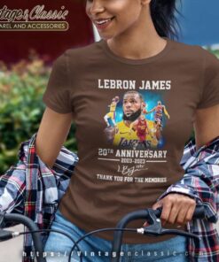 Lebron James 20th Anniversary 2003 2023 Women TShirt