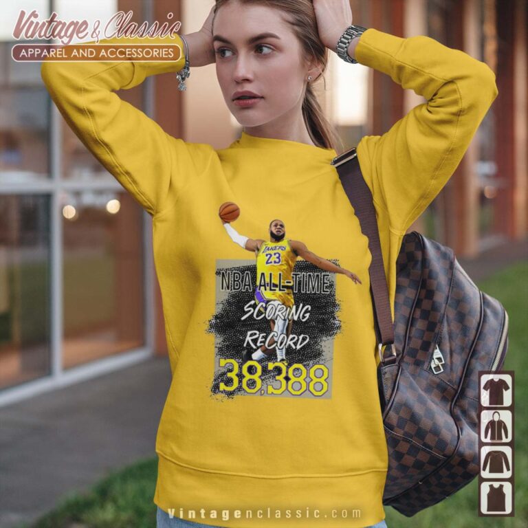Lebron James 38388 Record Breaking Sweatshirt Lebron Scoring Record Shirt Lebron James 38388 Record Breaking Sweatshirt Lebron Scoring Record Shirt