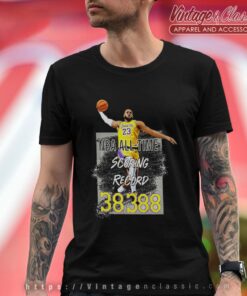 Lebron James 38388 Record Breaking Tshirt Lebron Scoring Record Shirt