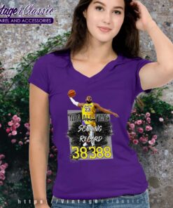 Lebron James 38388 Record Breaking Vneck Lebron Scoring Record Shirt