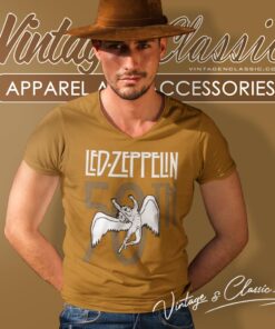 Led Zeppelin 50th Logo V Neck TShirt