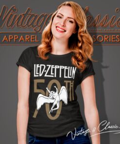 Led Zeppelin 50th Logo Women T Shirt