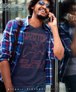 Led Zeppelin American Tour 1977 V Neck TShirt