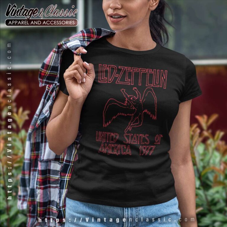 Led Zeppelin American Tour 1977 Women TShirt Led Zeppelin American Tour 1977 Women TShirt