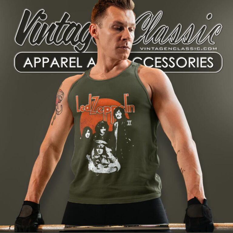 Led Zeppelin Orange Circle Tank Top Racerback Led Zeppelin Orange Circle Tank Top Racerback