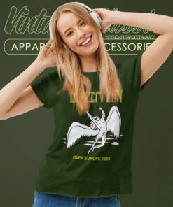 Led Zeppelin Over Europe 1980 Women TShirt 1