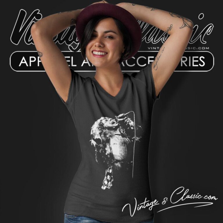 Led Zeppelin Robert Plant V Neck TShirt 1 Led Zeppelin Robert Plant V Neck TShirt 1