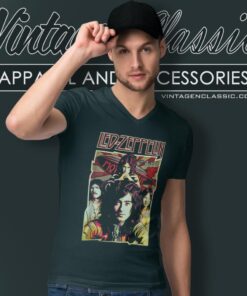 Led Zeppelin Rock Band V Neck TShirt