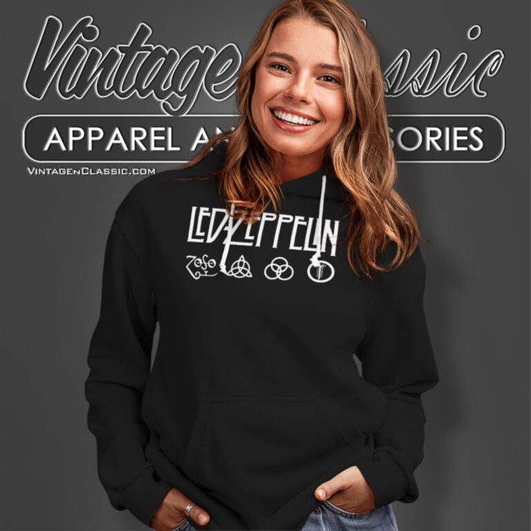 Led Zeppelin Rock Logo Hoodie Led Zeppelin Rock Logo Hoodie