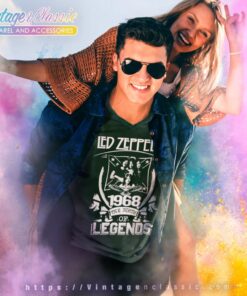 Led Zeppelin Shirt 1968 The Birth Legends V Neck TShirt