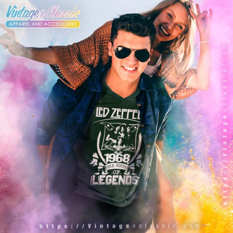 Led Zeppelin Shirt 1968 The Birth Legends V Neck TShirt Led Zeppelin Shirt 1968 The Birth Legends V Neck TShirt