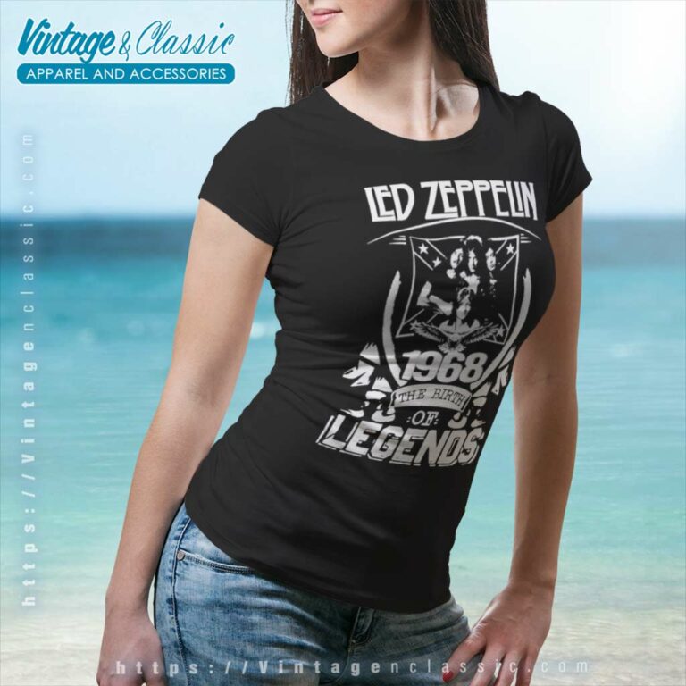 Led Zeppelin Shirt 1968 The Birth Legends Women TShirt Led Zeppelin Shirt 1968 The Birth Legends Women TShirt