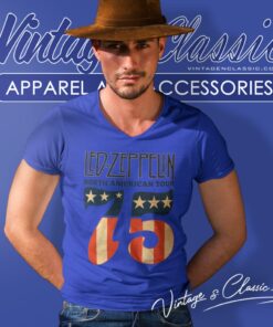 Led Zeppelin Shirt 1975 North American Tour V Neck TShirt