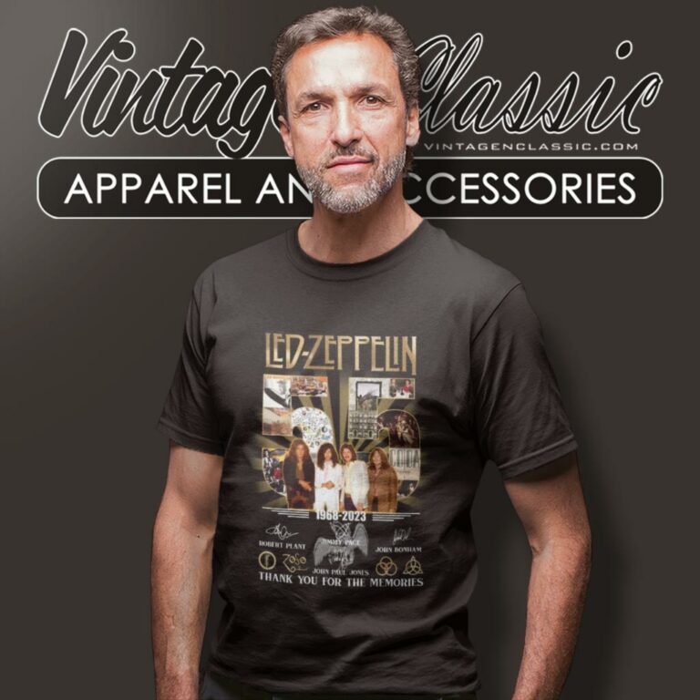 Led Zeppelin Shirt 55 Years Of 1968 2023 Signatures Thank You For The Memories T Shirt Led Zeppelin Shirt 55 Years Of 1968 2023 Signatures Thank You For The Memories T Shirt
