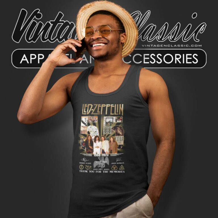 Led Zeppelin Shirt 55 Years Of 1968 2023 Signatures Thank You For The Memories Tank Top Racerback Led Zeppelin Shirt 55 Years Of 1968 2023 Signatures Thank You For The Memories Tank Top Racerback