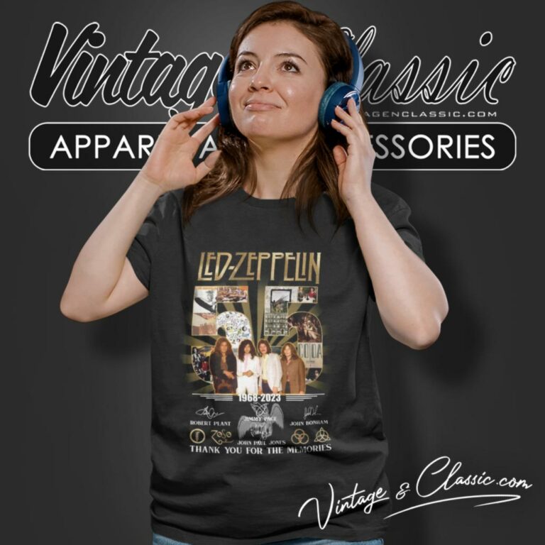 Led Zeppelin Shirt 55 Years Of 1968 2023 Signatures Thank You For The Memories Women T Shirt Led Zeppelin Shirt 55 Years Of 1968 2023 Signatures Thank You For The Memories Women T Shirt