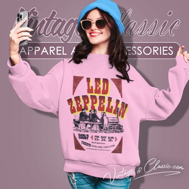 Led Zeppelin Shirt At Earls Court New Natural Sweatshirt Led Zeppelin Shirt At Earls Court New Natural Sweatshirt