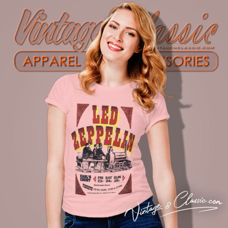 Led Zeppelin Shirt At Earls Court New Natural Women T Shirt Led Zeppelin Shirt At Earls Court New Natural Women T Shirt