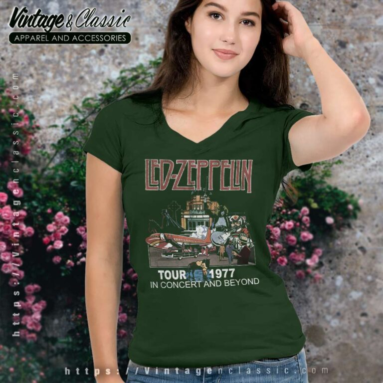 Led Zeppelin Shirt In Concert And Beyond V Neck TShirt Led Zeppelin Shirt In Concert And Beyond V Neck TShirt