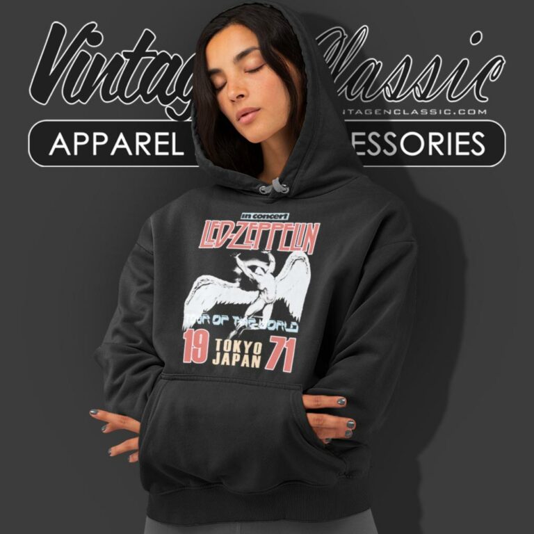 Led Zeppelin Shirt Japan 1971 Tour Of The World Hoodie Led Zeppelin Shirt Japan 1971 Tour Of The World Hoodie