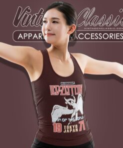 Led Zeppelin Shirt Japan 1971 Tour Of The World Tank Top Racerback