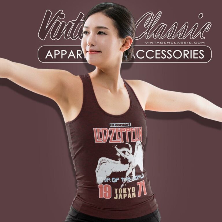 Led Zeppelin Shirt Japan 1971 Tour Of The World Tank Top Racerback Led Zeppelin Shirt Japan 1971 Tour Of The World Tank Top Racerback