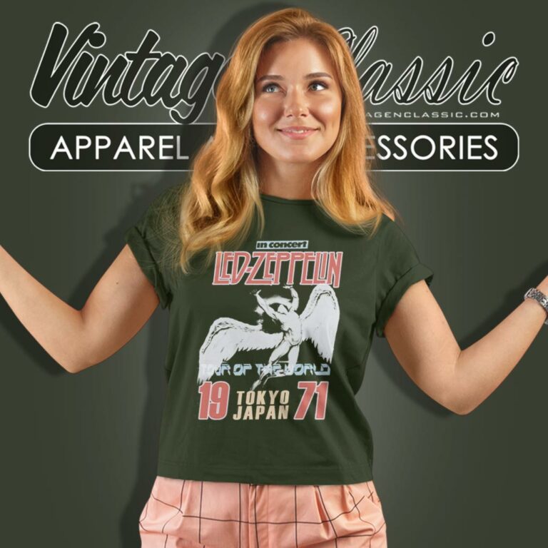 Led Zeppelin Shirt Japan 1971 Tour Of The World Women T Shirt Led Zeppelin Shirt Japan 1971 Tour Of The World Women T Shirt